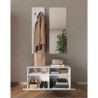Garderoben-Set mit Schuhschrank, Weiß Hochglanz, und Spiegel Freya Katalog