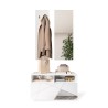 Garderoben-Set mit Schuhschrank, Weiß Hochglanz, und Spiegel Freya Angebot