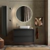 Moderner freistehender Waschtischunterschrank in Schwarz mit 2 Schubladen, Waschbecken Bloom 79 Angebot