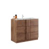 Badezimmerschrank aus Holz mit 3 Schubladen und Keramik-Waschbecken Etoile Modell