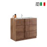 Badezimmerschrank aus Holz mit 3 Schubladen und Keramik-Waschbecken Etoile Katalog