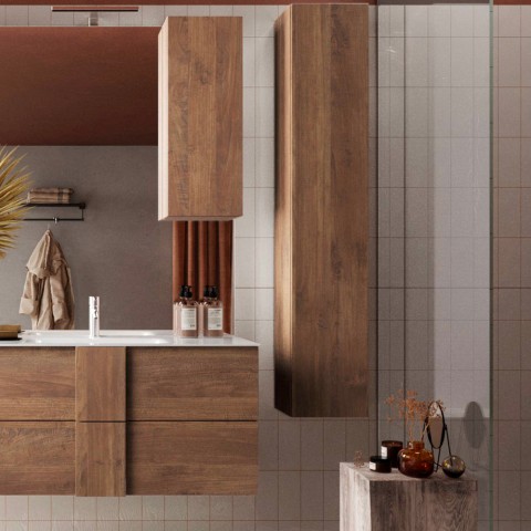 Moderne hängende Bad-Hochschrank aus Holz mit 1 Tür Jaya Aktion