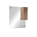 Badezimmerspiegel mit LED-Beleuchtung und hängender Holzsäule mit einer Tür, Aralia Maße