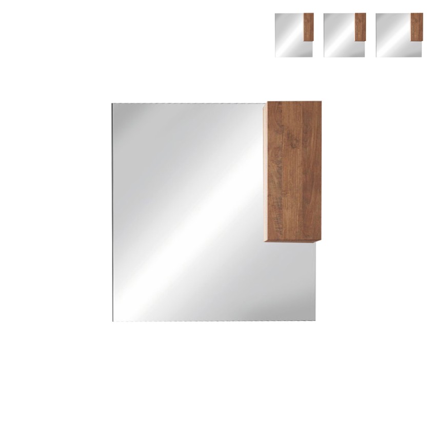Badezimmerspiegel mit LED-Beleuchtung und hängender Holzsäule mit einer Tür, Aralia Verkauf Badezimmerspiegel mit LED-Beleuchtung und hängender Holzsäule mit einer Tür, Aralia Verkauf