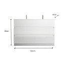 Moderner weißer Badezimmer-Unterschrank mit 3 Schubladen, Doppelwaschbecken Ikon T Angebot