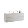 Doppelwaschbecken Hängeschrank für Badezimmer mit 2 Schubladen und glänzend weißer Farbe Ikon S. Angebot