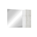 Badezimmerspiegel mit LED-Licht und aufgehängtem weißen Holz-Einzeltür-Säulenschrank Evin Katalog