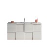 Hängendes Badezimmermöbel in glänzendem Weiß mit Waschbecken und 3 Schubladen Gambit Dama Eigenschaften