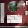 Hängendes Badezimmermöbel in glänzendem Weiß mit Waschbecken und 3 Schubladen Gambit Dama Kosten