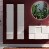 Moderne hängende Badschrank, 1 Tür, Hochglanz Weiß, Raissa Dama Sales