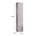 Hängendes modernes Design-Badezimmermöbel Raissa Dama mit 1 Tür, glänzend weiß. Katalog