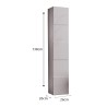 Moderne hängende Badschrank, 1 Tür, Hochglanz Weiß, Raissa Dama Katalog
