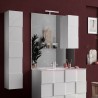 Badezimmerspiegel mit LED-Beleuchtung und Hochschrank mit 1 Tür, glänzend weiß, Zeit Dama Sales