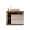 Modernes freistehendes Badezimmermöbel 2 Schubladen Weißholz und Jarad BW Waschbecken. Preis
