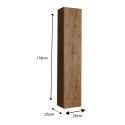 Hängender Badezimmerschrank 1 Tür Holz Eiche Edon Sales