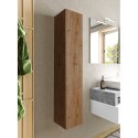 Schwebender Badezimmer-Wandschrank mit 1 Tür, Eiche-Holzton Edon. Angebot