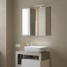 LED-Badezimmerspiegel mit Licht, 1-türig, Weiß-Grau, Pilar BC 