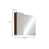 LED-Badezimmerspiegel mit Licht, 1-türig, Weiß-Grau, Pilar BC 
