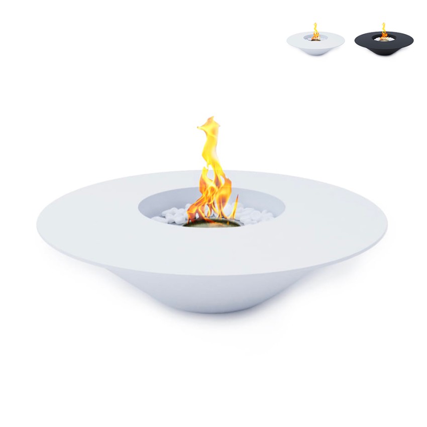 Runder Bioethanol-Designkamin für den Außenbereich 60cm Santorini Verkauf