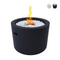 Bioethanol-Standkamin mit rundem Feuerkorb 47,5 cm für Garten, Außenbereich Rodi Aktion