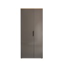 moderner Schrank Garderobe mit 2 Türen, grau Holz und Multifunktionsdesign für den Eingangsbereich, Konrad. Sales