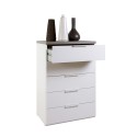 Schubladenkommode weiß mit 5 Schubladen für das Schlafzimmer oder das Büro Josefin Angebot
