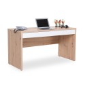 Schreibtisch für Homeoffice mit 2 Schubladen, Klappbarer Tür und den Maßen 140x60cm Jimi Sales