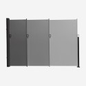 Seitenmarkise Trennwand Raumteiler Sichtschutz 180x300 ausziehbar Windschutz Sichtschutz Hyde XL 