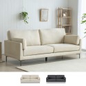 Dreisitzer-Sofa 200cm aus Stoff mit Metallfüßen, Boray-Design für modernes Wohnzimmer.
