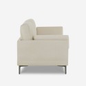 Dreisitzer-Sofa 200cm aus Stoff mit Metallfüßen, Boray-Design für modernes Wohnzimmer.