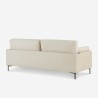 Dreisitzer-Sofa 200cm aus Stoff mit Metallfüßen, Boray-Design für modernes Wohnzimmer.