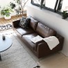 Drei-Sitzer-Sofa aus Vintage-Industrie-Simil-Leder mit brauner Polsterung Corneel.