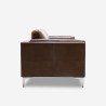 Drei-Sitzer-Sofa aus Vintage-Industrie-Simil-Leder mit brauner Polsterung Corneel.