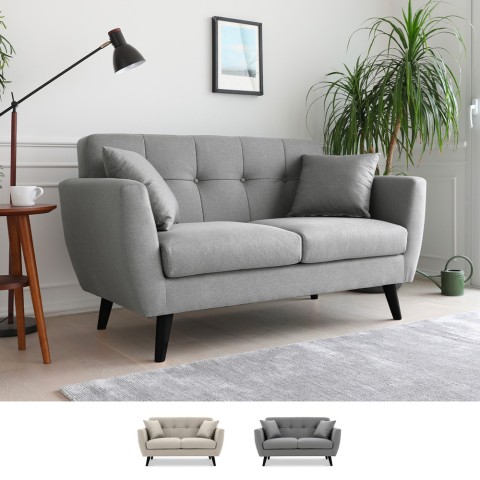 2-Sitzer Sofa nordisches Design elegant modern gepolstert 151cm Ischa Aktion