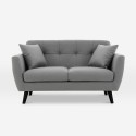 Zweier-Sofa nordisches Design elegant modern gepolstert 151cm Ischa
