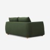Drei-Sitzer-Sofa aus Stoff im modernen nordischen Design, 196cm, Grün Geert.