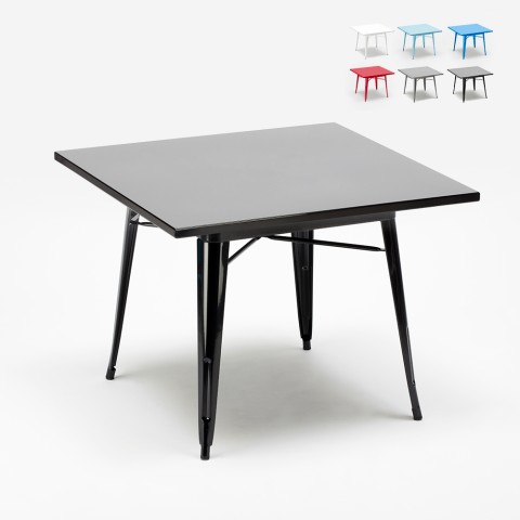 Tolix Tisch im Industrie Stil aus Stahl 80x80 für Bar und Haus Dynamite Aktion