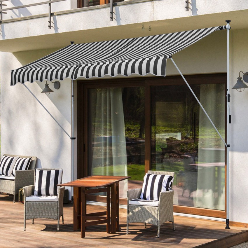 Fallarmmarkise 290x200 für Balkon, Terrasse und Außenbereich Somber XL
