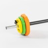 Set Körperpumpe Olympisches Langhantel-Set mit 6 farbigen Gewichtsscheiben, 20 kg, Forutsu