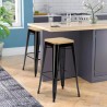 stuhl hoch bar küche metall Lix industriell oben h78cm holz steel up wood Auswahl
