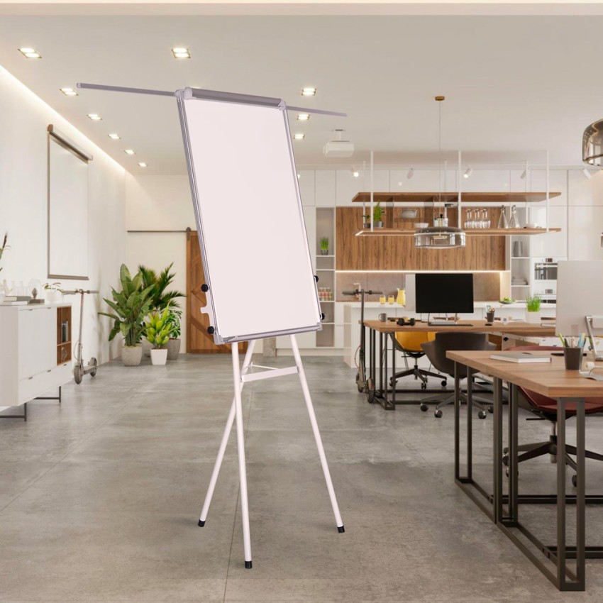 Magnetisches Whiteboard, 90 x 70 cm, erweiterbar mit Staffelei und Unterlage Niels L