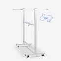 Weiße doppelseitige Magnettafel 120x90cm mit Rollen Albert L Katalog