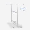 Weiße doppelseitige Magnettafel 120x90cm mit Rollen Albert L Katalog