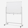 Weißes magnetisches Doppelseitiges Whiteboard 90x60cm auf fahrbarem, drehbarem Albert M Angebot