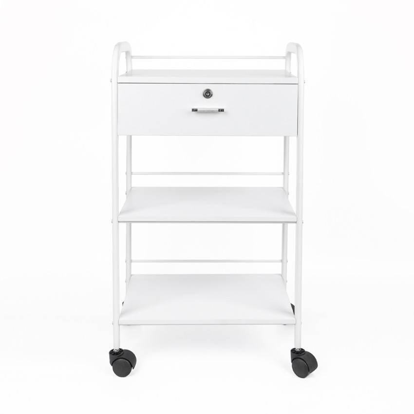 Friseurwagen Kosmetikwagen 4 Räder Schublade und Regale Gordon