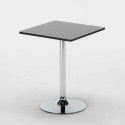 Schwarz Quadratisch Tisch und 2 Stühle Farbiges Polypropylen-Innenmastenset Vintage Mojito 