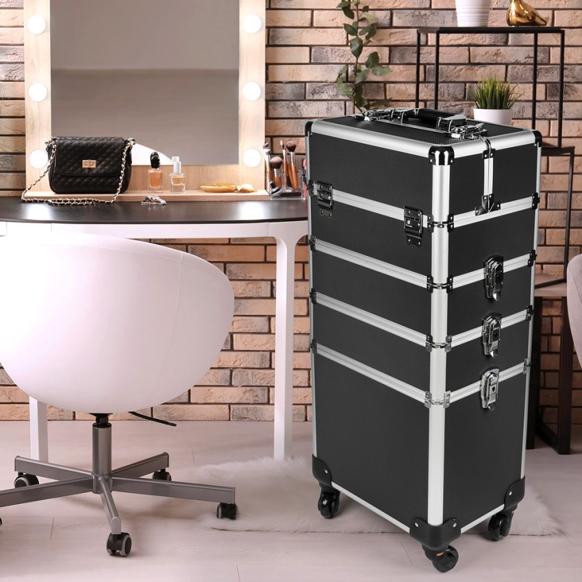 Make-up Trolley Kosmetikerin modular 3 Ablagen 4 Räder Aldeb