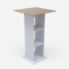 hoher Tisch 60x60cm Esszimmer Beistelltisch mit 3 Regaleböden  Sunet Lagerbestand