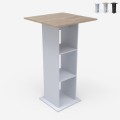 hoher Tisch 60x60cm Esszimmer Beistelltisch mit 3 Regaleböden  Sunet Aktion