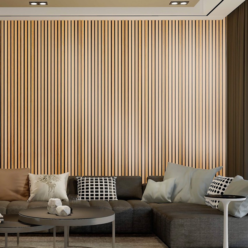  Kover-O: 4 x Schallabsorbierende Platte für Innenräume Eichenholz 240x60cm 

